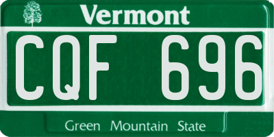 VT license plate CQF696