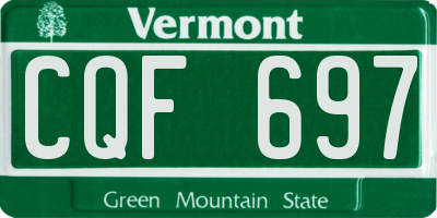 VT license plate CQF697
