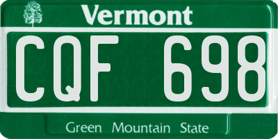VT license plate CQF698