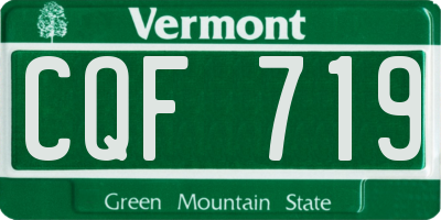 VT license plate CQF719