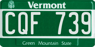 VT license plate CQF739