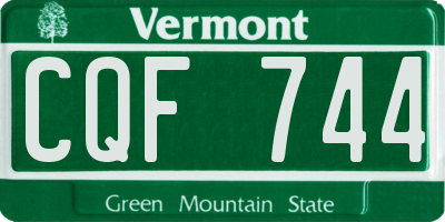 VT license plate CQF744