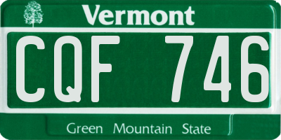 VT license plate CQF746