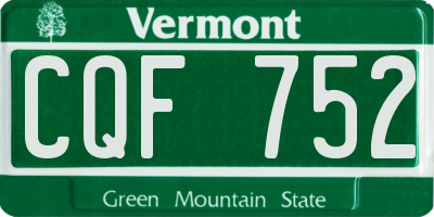 VT license plate CQF752