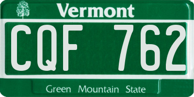 VT license plate CQF762