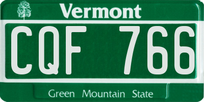 VT license plate CQF766