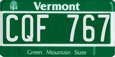 VT license plate CQF767