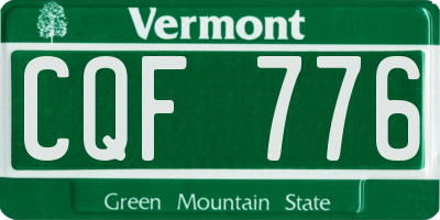 VT license plate CQF776