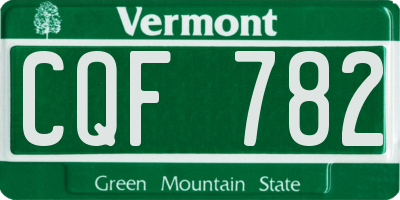 VT license plate CQF782