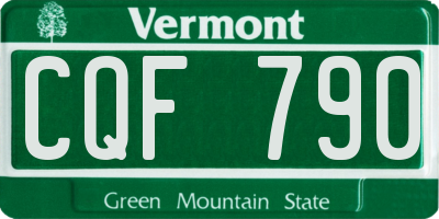 VT license plate CQF790