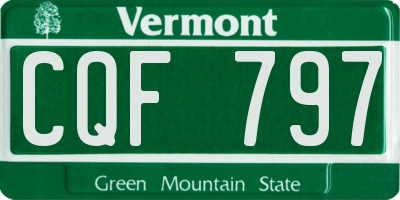 VT license plate CQF797