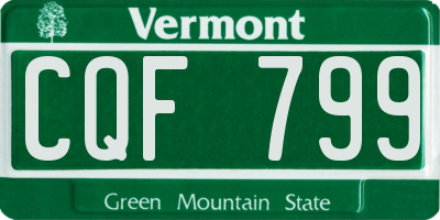 VT license plate CQF799