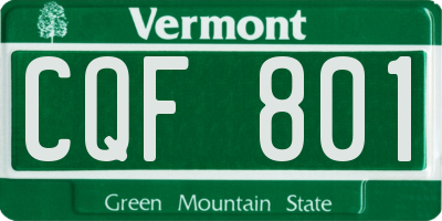 VT license plate CQF801