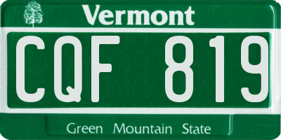 VT license plate CQF819