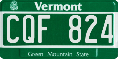 VT license plate CQF824