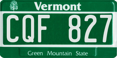 VT license plate CQF827