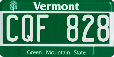 VT license plate CQF828