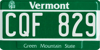 VT license plate CQF829