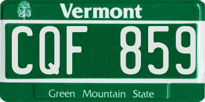 VT license plate CQF859