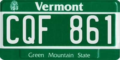 VT license plate CQF861