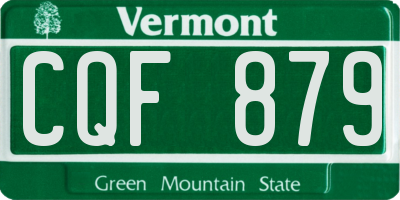 VT license plate CQF879