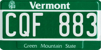 VT license plate CQF883