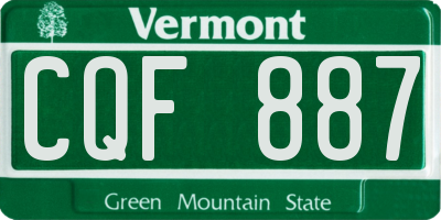 VT license plate CQF887