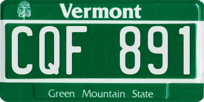 VT license plate CQF891