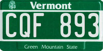 VT license plate CQF893