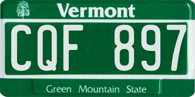VT license plate CQF897