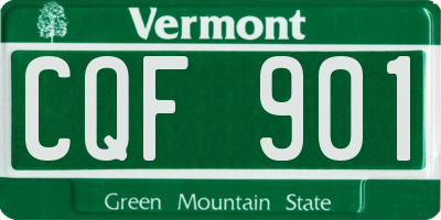 VT license plate CQF901
