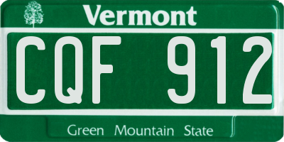 VT license plate CQF912