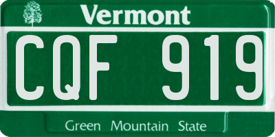 VT license plate CQF919