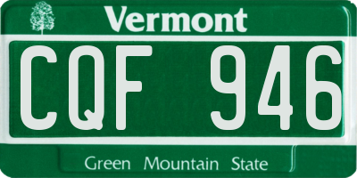 VT license plate CQF946