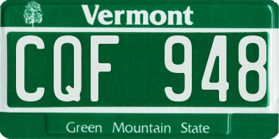 VT license plate CQF948