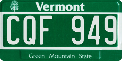 VT license plate CQF949