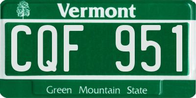 VT license plate CQF951