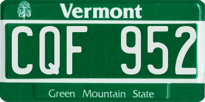 VT license plate CQF952