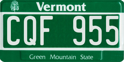 VT license plate CQF955