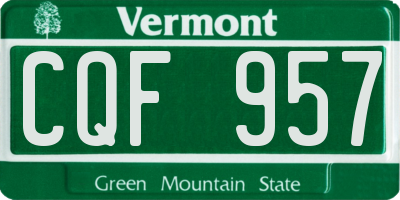 VT license plate CQF957