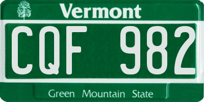 VT license plate CQF982