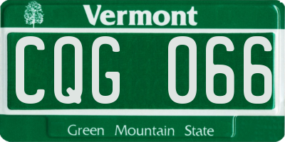 VT license plate CQG066