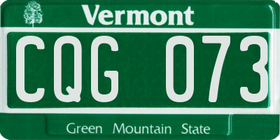 VT license plate CQG073