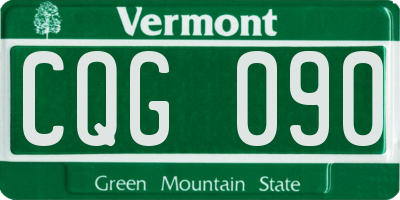 VT license plate CQG090