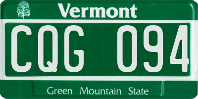 VT license plate CQG094