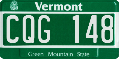 VT license plate CQG148