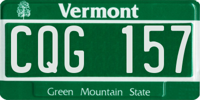 VT license plate CQG157