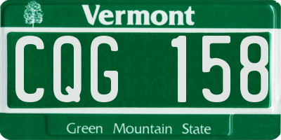 VT license plate CQG158