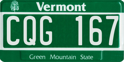 VT license plate CQG167