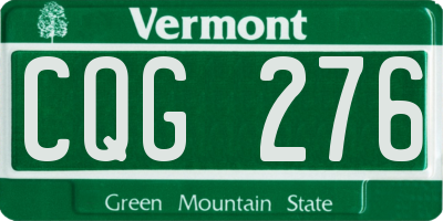 VT license plate CQG276